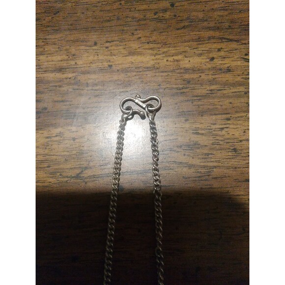 Vintage 925 Sterling Silver &Raw Orange Calcite Pendant Marked 925 - Picture 3 of 6